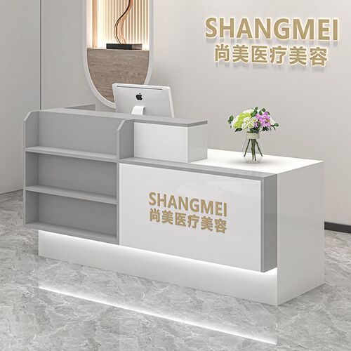 吧台健身房店铺小型壁挂超市便利店大气展示架装饰架前台接待台
