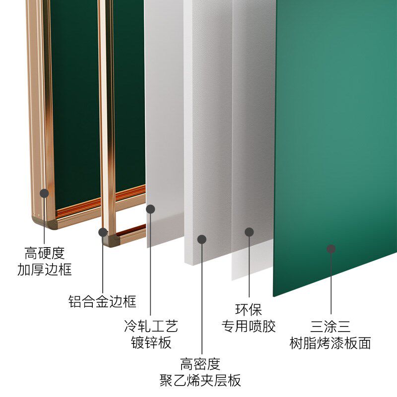 升降推拉大黑板多媒体投影教学一体机设备挂式磁性学校教室定制