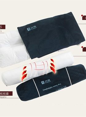 颈椎枕 圆形糖果枕单人成人颈椎护颈枕 圆枕头竹炭硬圆柱护颈枕芯