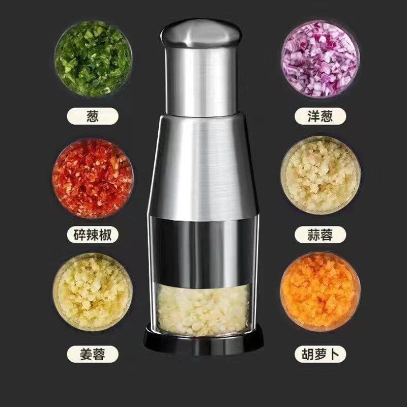 压蒜神器304不锈钢厨房家用蒜蓉搅拌机捣蒜泥切搅碎末拍拍刀手动