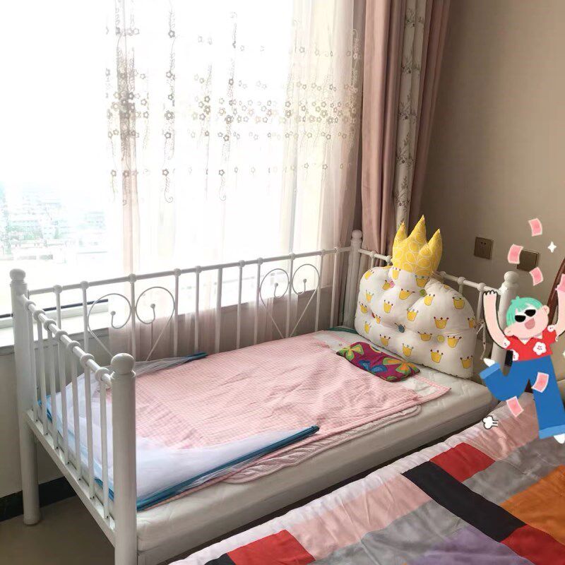 铁艺儿童床拼接大床加宽小床边沙发床女孩公主床带护栏男孩单人床