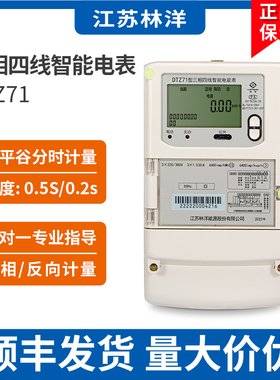 江苏林洋能源DTZ71三相四线智能电能表多功能尖峰谷平分时电度表