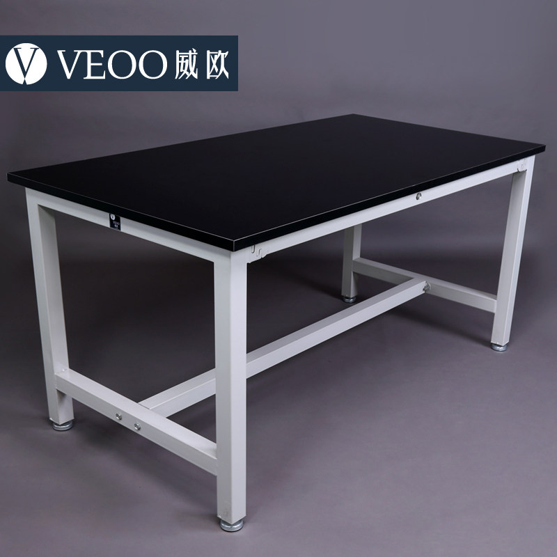 黑色打包工作台手工DIY桌子 车间操作台 维修检验台 模型工作桌
