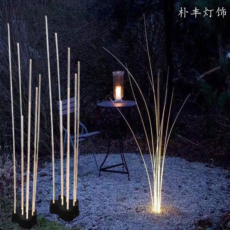 led光纤芦苇灯创意庭院灯户外公园别墅景观装饰灯园林亮化草坪灯