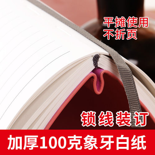 A5羊巴皮软皮面复古笔记本加厚商务会议记录记事本办公用品文具学