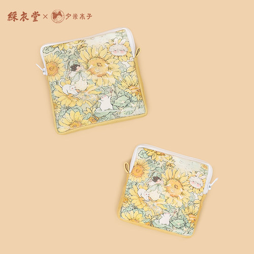 彩衣堂x夕米木子 国风可爱猫咪零钱包学生收纳小包卫生姨妈巾包女