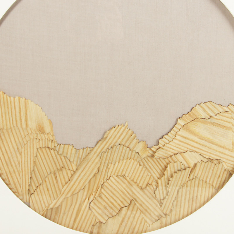 网红饭餐厅装饰新中式客厅沙发背景墙立体树皮样实物画正方形茶室