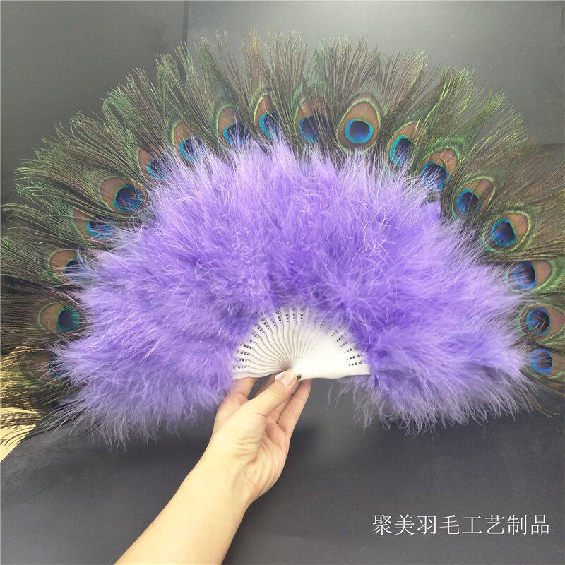 加厚全绒孔雀羽毛扇舞蹈扇表演舞会扇肚皮舞扇家庭酒吧装饰扇包邮