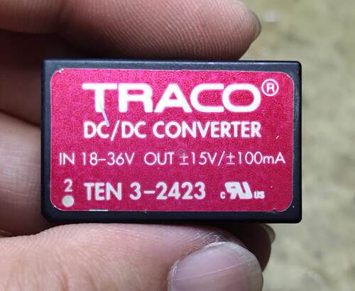 TEN3-2423 3W DC-DC电源模块 24转正负15V双路输出 替代品