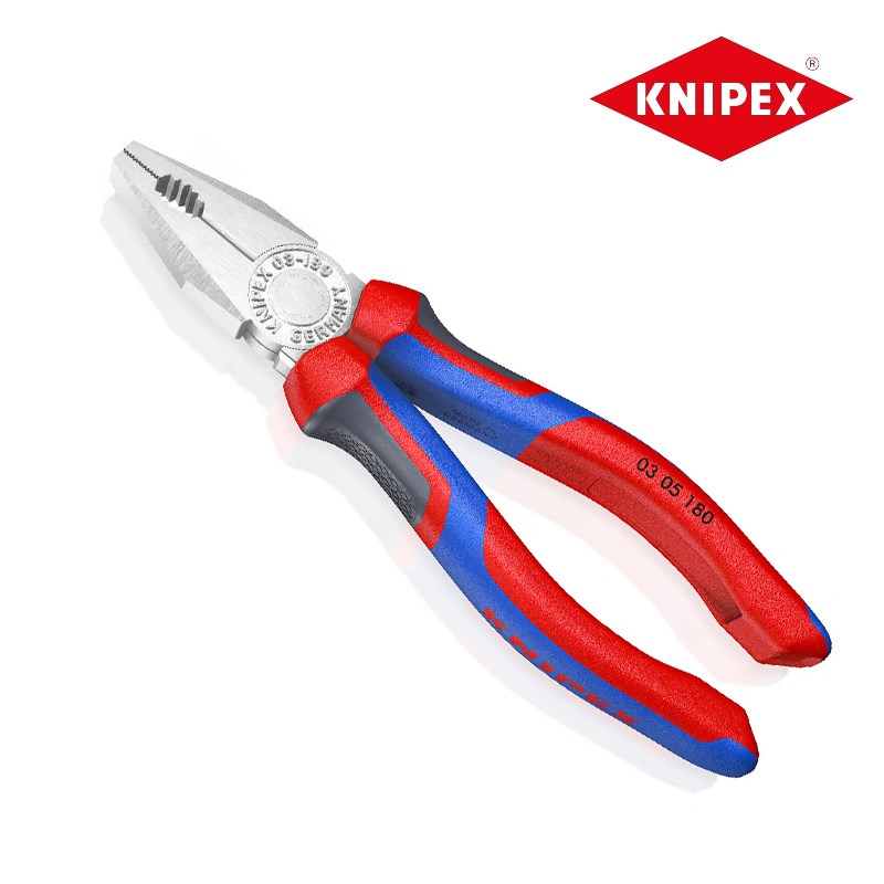 新款三色柄KNIPEX凯尼派克德国进口0305180钢丝剪切钳03 05 180