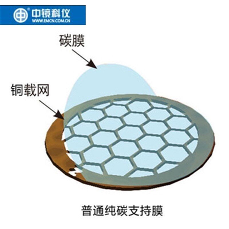 中镜科仪300至400目国产铜网普通纯碳膜 透射电镜耐有机溶剂
