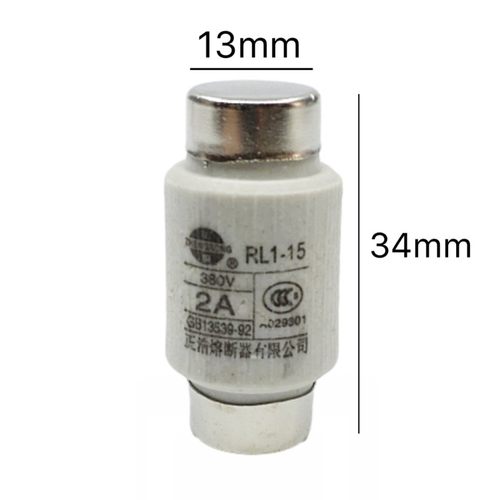 正浩正熔陶瓷熔断器RL1-15保险丝管熔芯380V 2A 4A 5A 6A 10A 15A