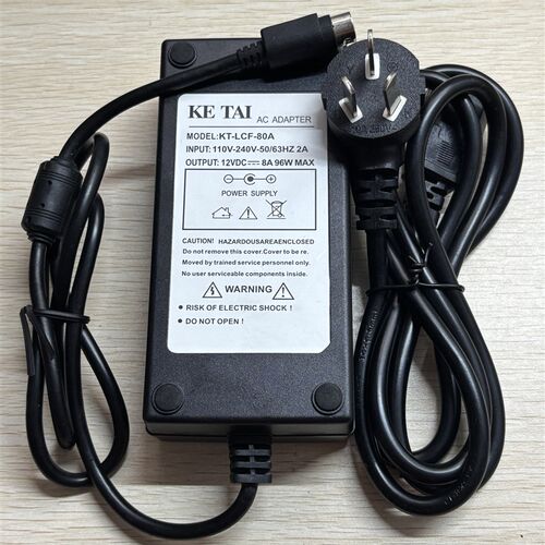 KE TAI 12V8A电源适配器KT-LCF-80A圆口四针电源点餐机收银机电源