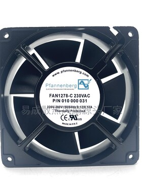 德国百能堡Pfannenberg FAN1278-C 230VAC 0.12A 散热风扇12738