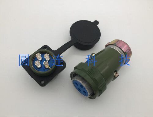 航空插头插座YD32-4芯 YD32K4TP YD32J4Z防水圆形连接器 开孔32MM