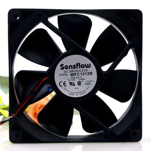 台达 Sensflow WFC1212B 12V 0.44A 12CM 2线大风量机箱风扇12025