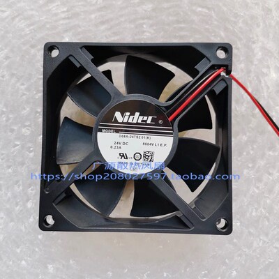 Nidec全新D08A-24TS2 01 05 07K DC24V伏0.23 0.30A变频器风扇8cm