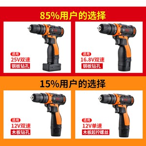 HABO哈博12V25V单双速电动螺丝刀多功能充电式手电钻16.8电螺丝批