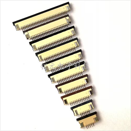 FPC1.0mm间距4P/22P下接触上接触FFC连接器排线插座抽拉式抽屉式