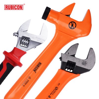 日本RUBICON罗宾汉RFV-010绝缘活动扳手耐高压1000v活扳手8寸10寸