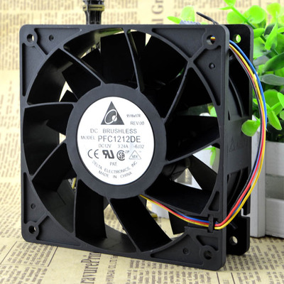 台达 12038 12V 3.24A PFC1212DE 12cm PWM 暴力大风量 散热风扇