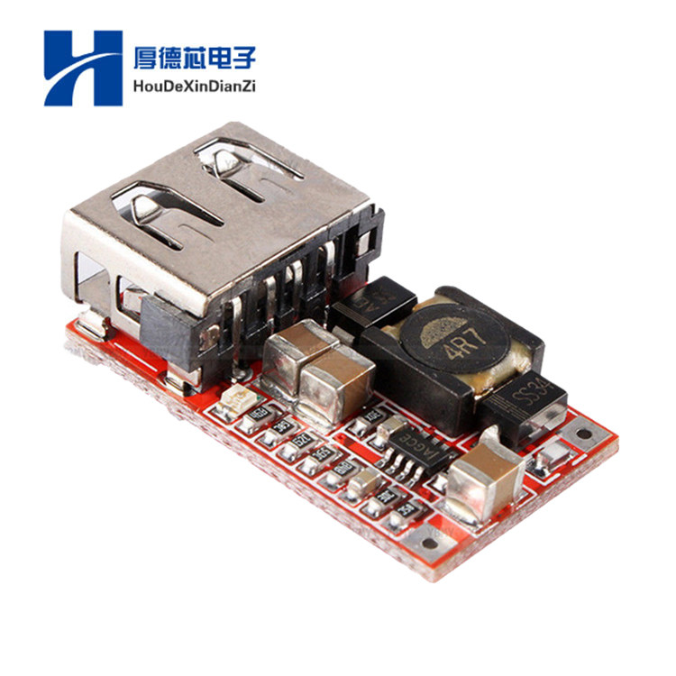 DC-DC降压电源模块 6-24V12V转5V3A 车载USB手机充电器97.5%