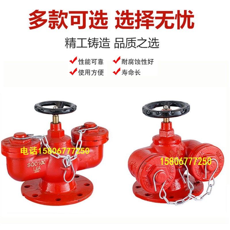 SQD100-1.6多功能水泵结合器消防栓接合器 新式地上水泵结合器150