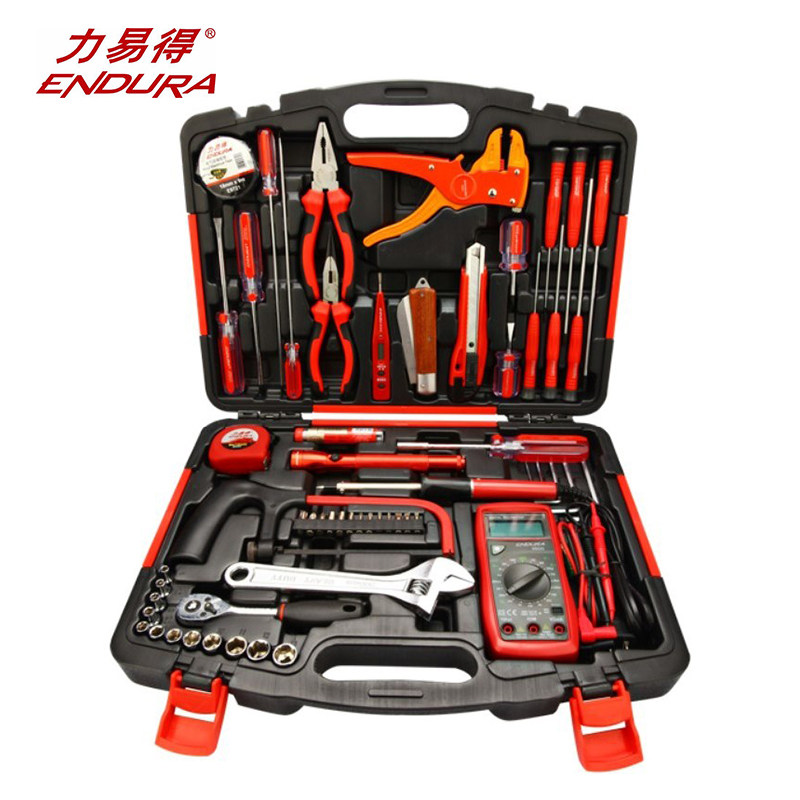 ENDURA力易得58件电讯工具组套组 E1412 适家居物业电器维修工具