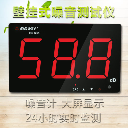 深达威壁挂式噪音计分贝仪SW525A SW525B SW526A环境噪音大屏