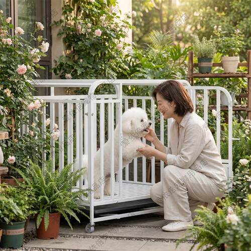 狗笼子中型犬狗笼小型犬带厕所分离大型宠物笼室内家用加粗全方管