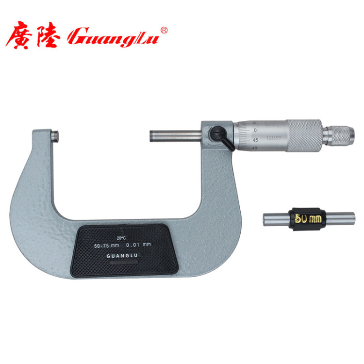 广陆刻度外径千分尺 电子分厘卡 0-25-50-75-100MM螺旋测微器
