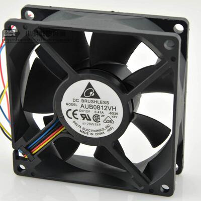 台达 DELTA 8025 8CM 0.41A PWM自动控速CPU散热器风扇AUB0812VH