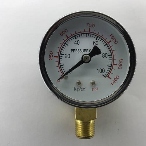 压力表 pressure gauge Y-60 100kg/cm2 1400psi 直径60mm pt1/4