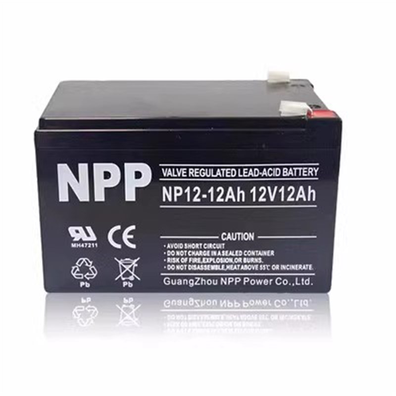 NPP耐普蓄电池NP12-12Ah 12V12AH电梯停电应急照明UPS免维护电瓶
