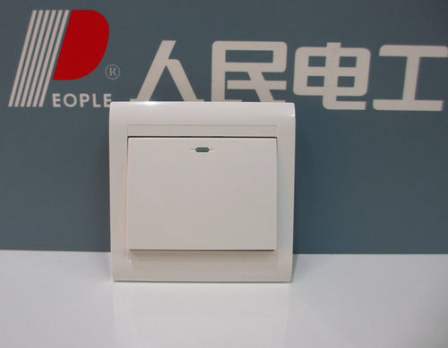 人民电器 人民电工墙壁开关R86C-K2一开双控带荧光 开关插座 正品