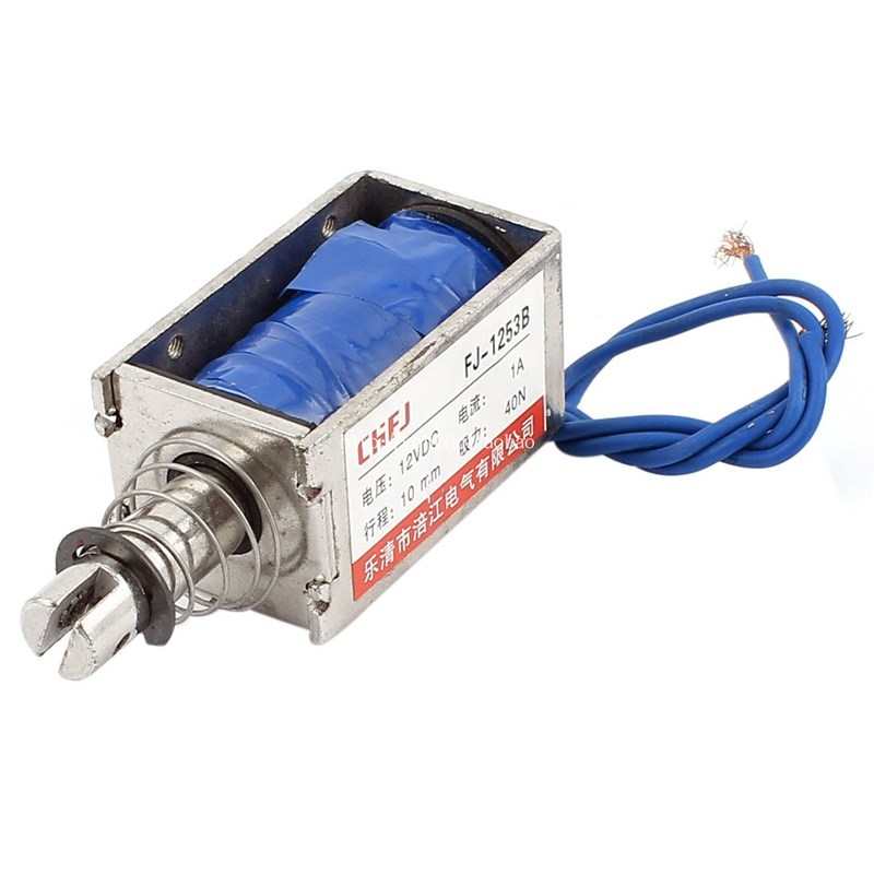 直流框架推拉式电磁铁FJ-1253B DC12V 24V 锁用牵引器