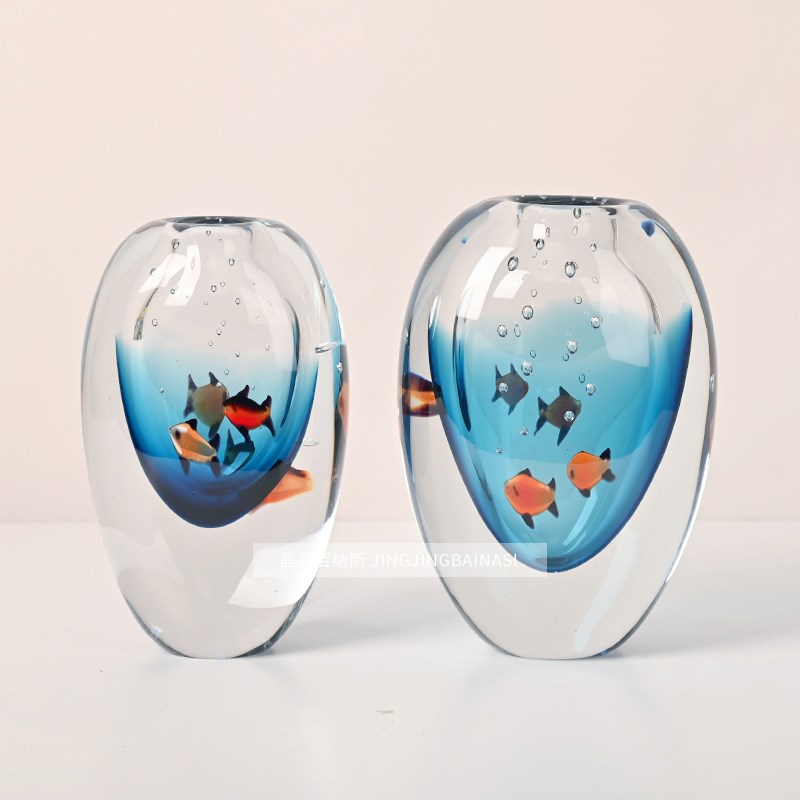 北欧简约小清新气泡鱼餐桌水培花瓶装饰品家居小摆件酒店插花花器