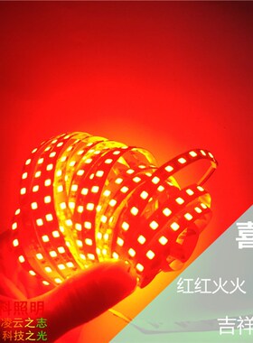 LED灯带红光灯条12VLED灯带红色LED灯带120灯每米2835高亮红光