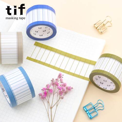 tif 和纸胶带 可书写 MASK 宽条子 整卷10米 手撕贴纸 百搭 手帐