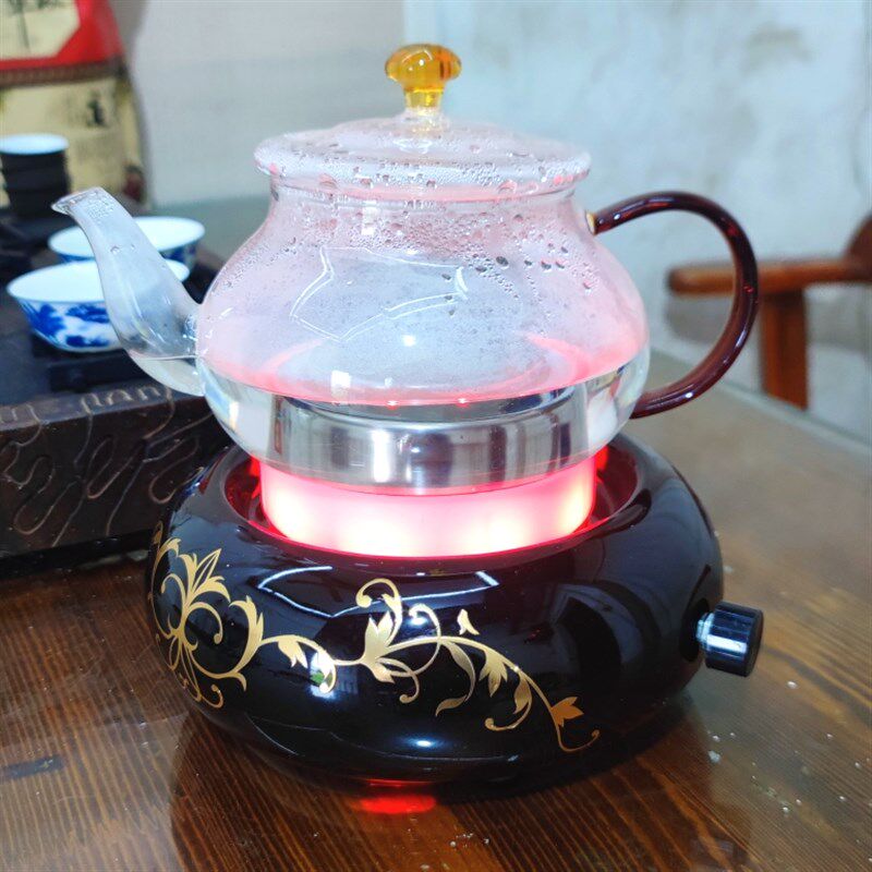 陶然炉 精美陶瓷炉煮茶烧水玻璃壶 快速热电子功夫茶炉泡茶炉包邮