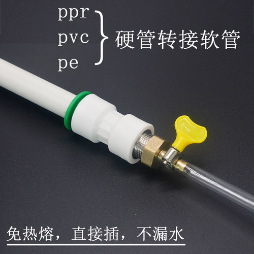 ppr管pvc硬管pe管外径20mm25mm转接内径软管转换接头配件快接快插