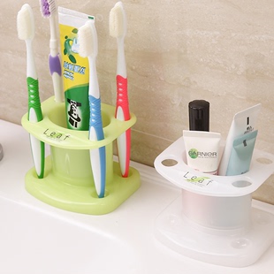 日本进口创意牙刷架牙刷牙膏收纳盒塑料浴室卫浴洗漱用品置物架子