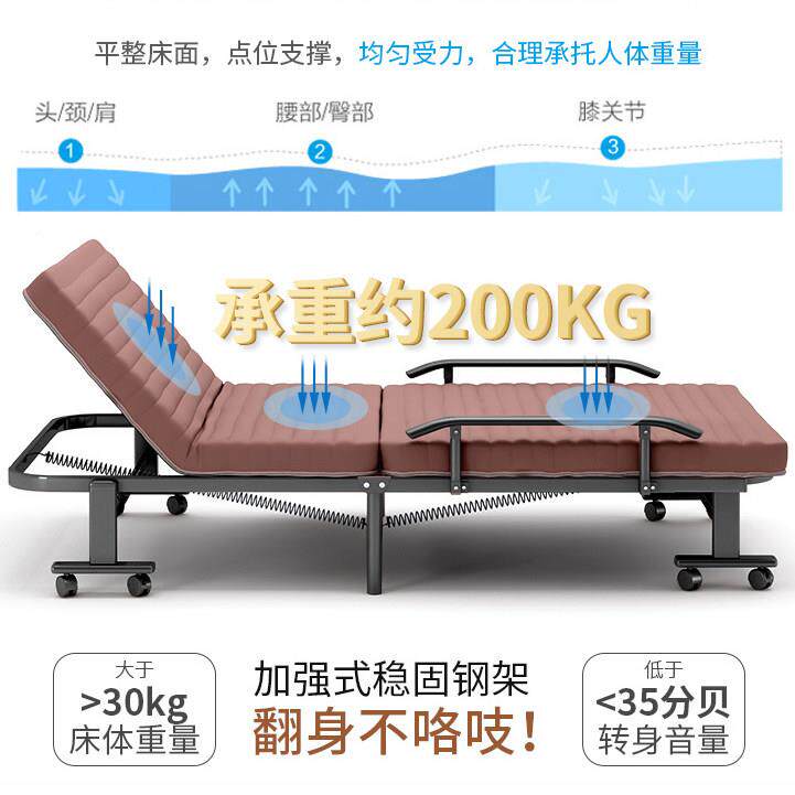 午临休折叠T15xinsk床人单办公室午睡躺椅夜班值班器家用成人陪神