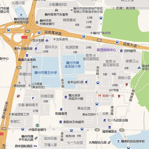 2025新款赣州市区城区地图办公室挂图高清防水墙壁装饰物推荐定制