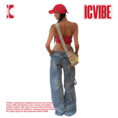 ICVIBE 牛仔裤 Hip pop巨星计划·超大后袋baggy宽松cargo工装