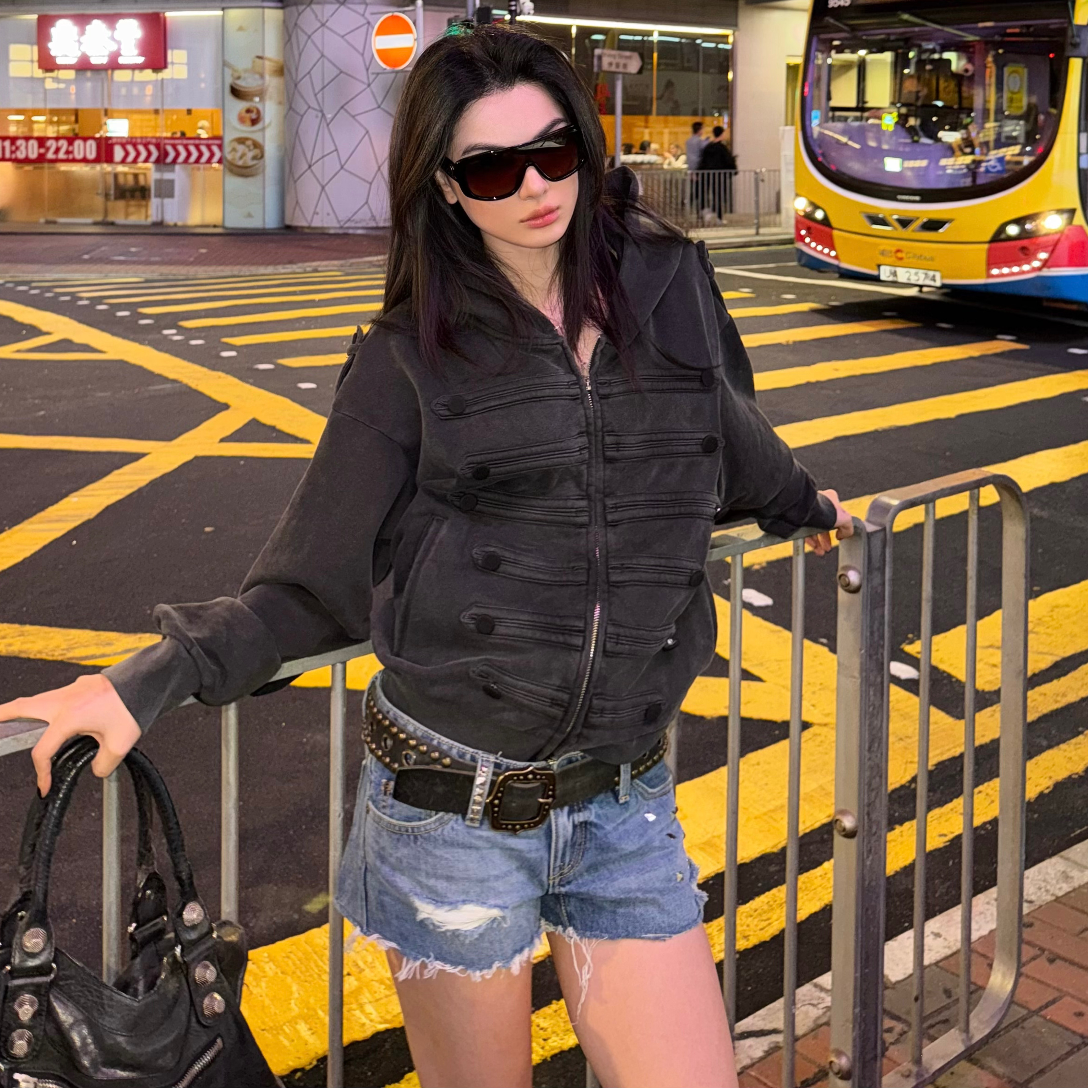 ICVIBE 洗褪拿破仑&middot;复古摇滚 超酷重工藏品帽衫