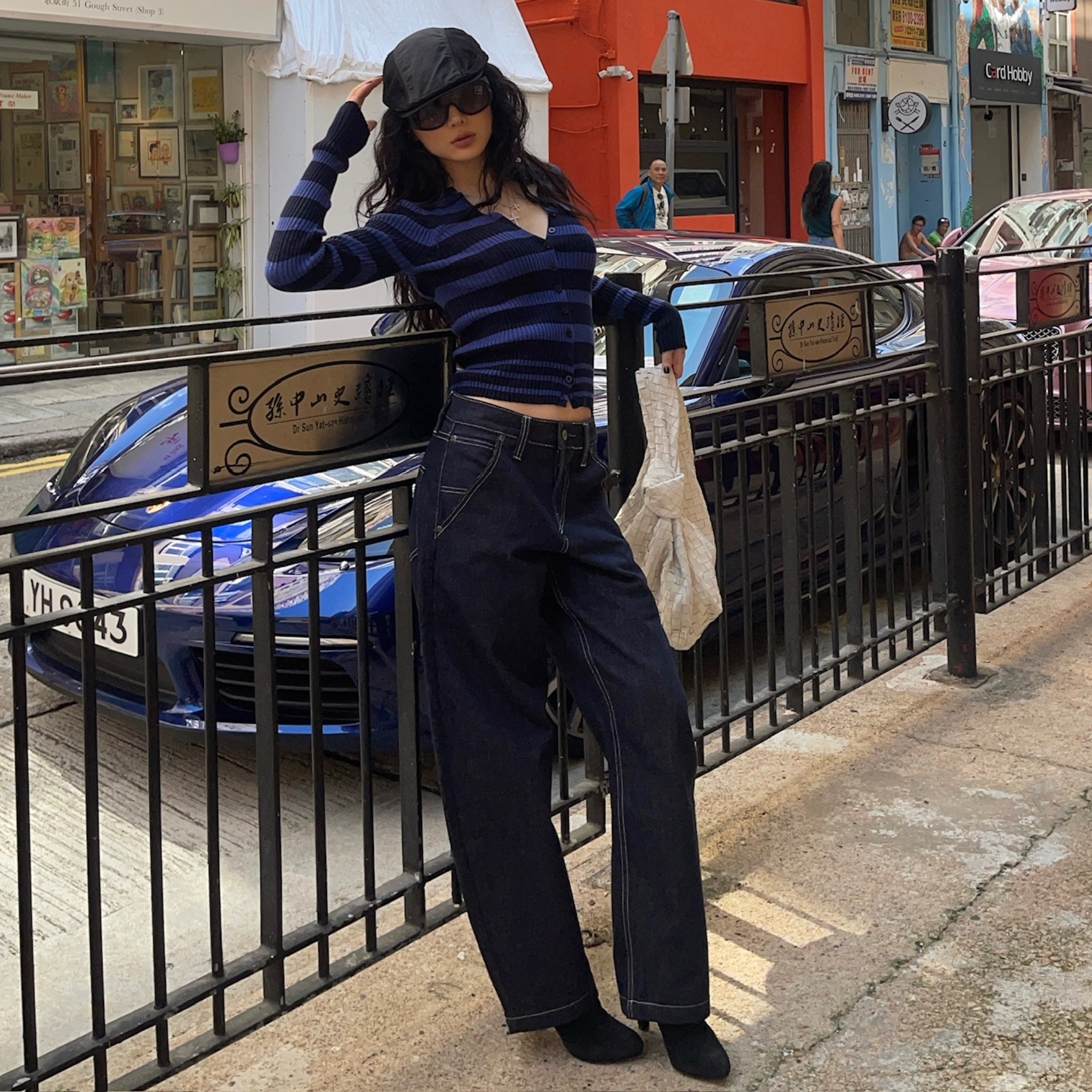 ICVIBE 利落腿精·不褪色原牛面料 baggy弯刀修腿型中腰牛仔裤