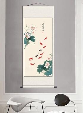 年饰年有余挂画书沙发背景酒店字画OFZ挂画房茶楼客装画送户风水
