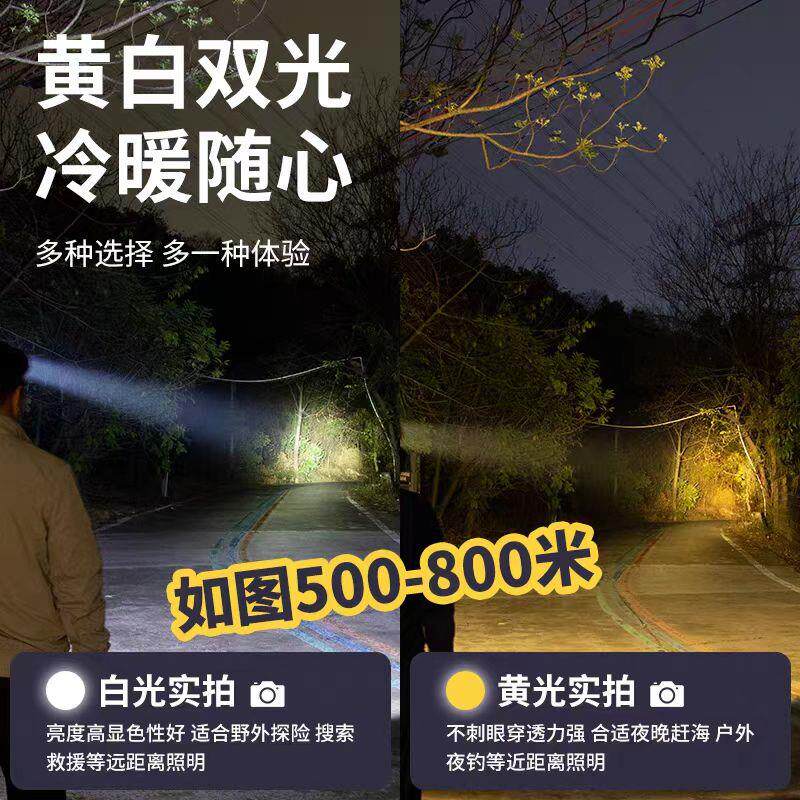 亮之超友16头灯A1核1强光充电亮头戴式AMU筒手电黄光防水矿灯