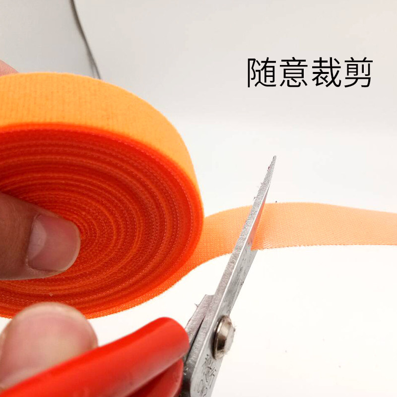 背对背魔术贴射出勾扎带一体粘扣带 电脑电线带捆绑带自粘理线带